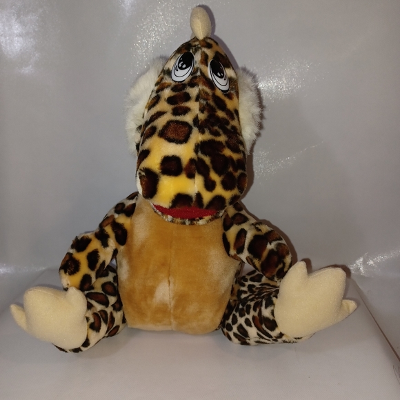 BJ Toy Company Brown Leopard Print Dinosaur Plush Stuffed Dinosaur - Picture 10 of 10